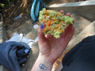 lunch time - tortilla with avocado